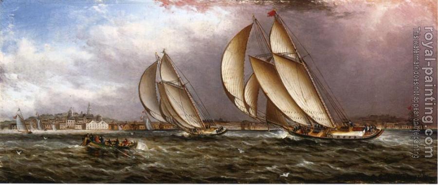 James E Buttersworth : Yacht Race in Gloucester Harbor